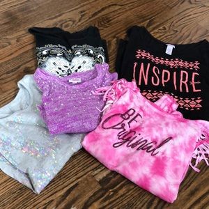 Justice girls size 10 glitzy dressy shirts (5)